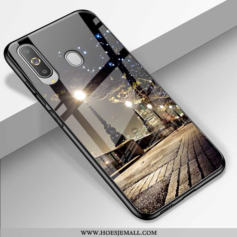 Hoes Samsung Galaxy A8s Bescherming Glas Lovers Kunst Mobiele Telefoon Trend Landschap Donkerblauwe