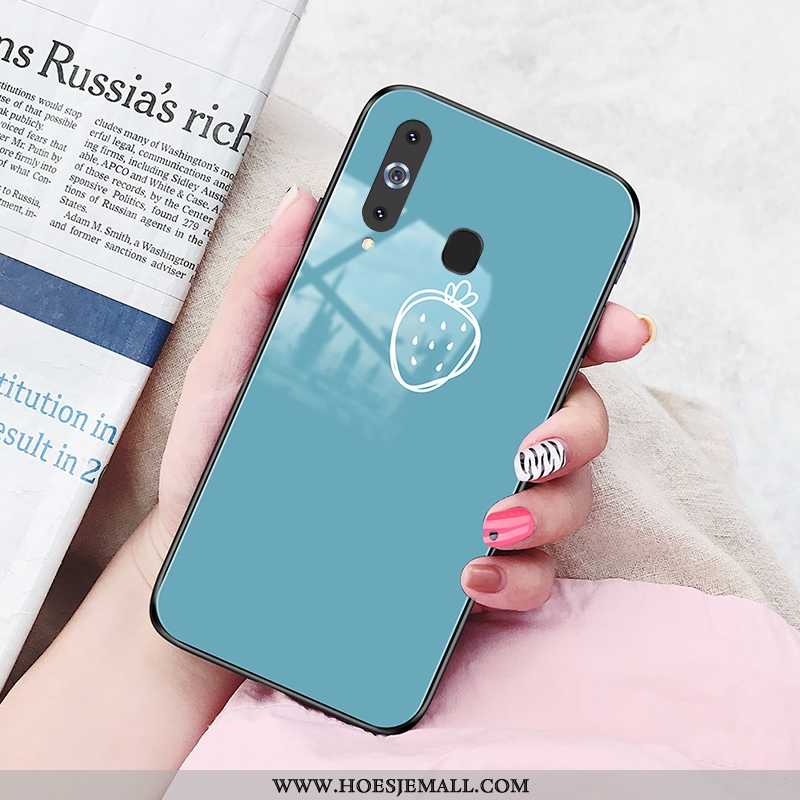 Hoesje Samsung Galaxy A8s Glas Nieuw Ster Rood Mobiele Telefoon Hoes