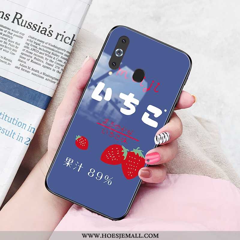 Hoesje Samsung Galaxy A8s Glas Nieuw Ster Rood Mobiele Telefoon Hoes