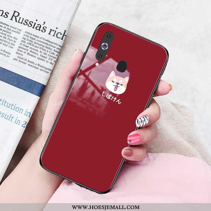 Hoesje Samsung Galaxy A8s Glas Nieuw Ster Rood Mobiele Telefoon Hoes