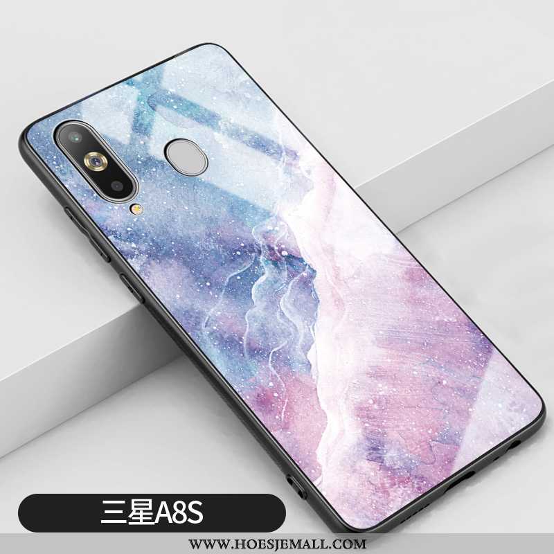 Hoes Samsung Galaxy A8s Bescherming Glas Grote Net Red Siliconen Roze