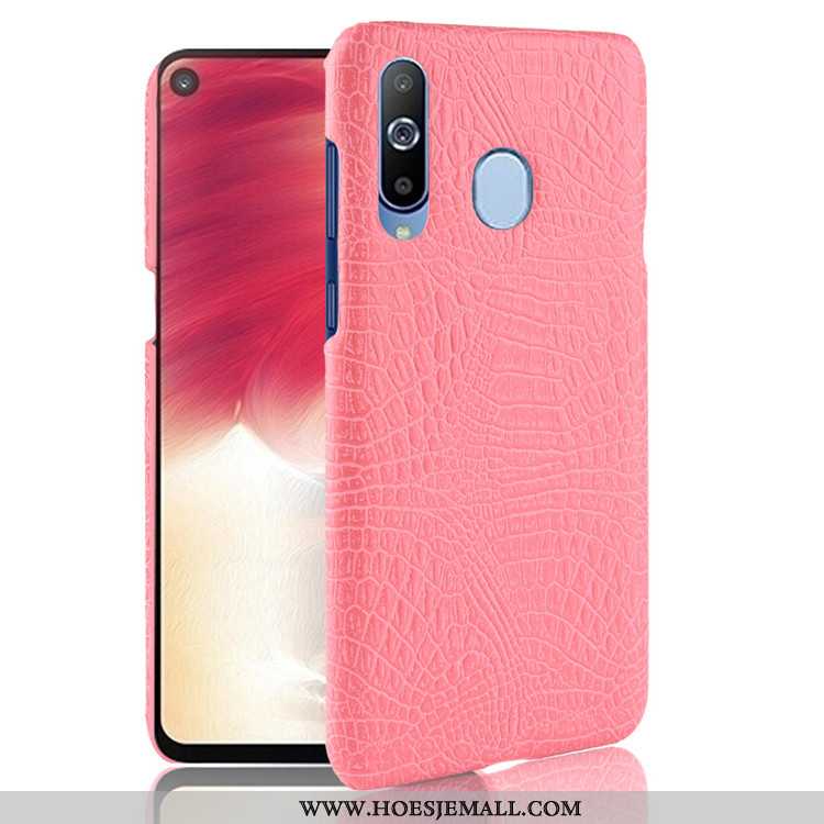 Hoesje Samsung Galaxy A8s Patroon Anti-fall Krokodil Bedrijf Ster Hoes Roze