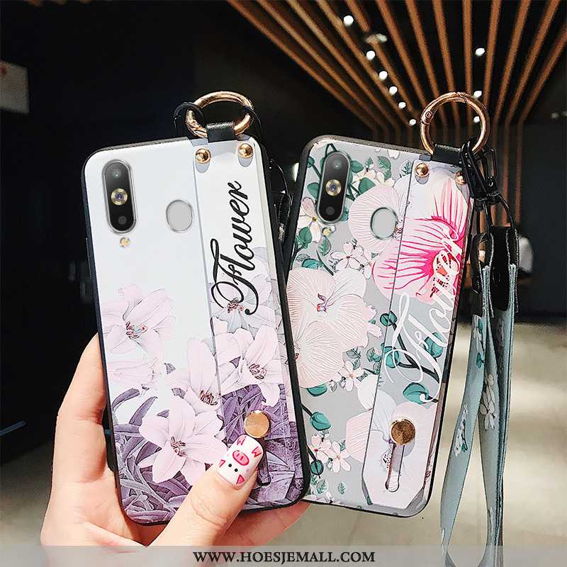 Hoes Samsung Galaxy A8s Siliconen Bescherming Mobiele Telefoon Zacht Trend Bloemen Witte