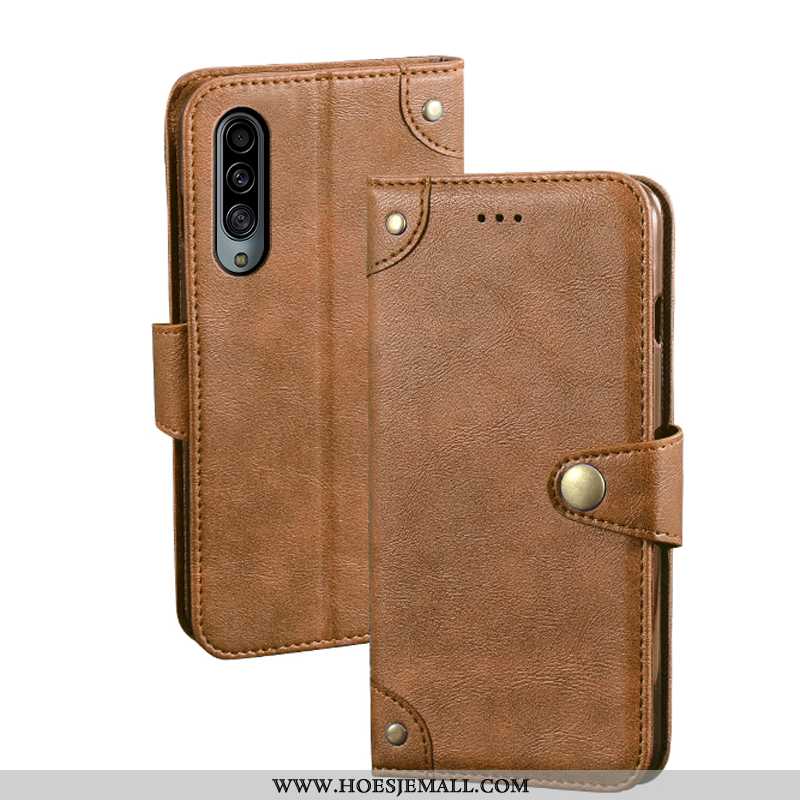 Hoesje Samsung Galaxy A90 5g Portemonnee Bescherming Mobiele Telefoon Ster Hoes Folio Khaki