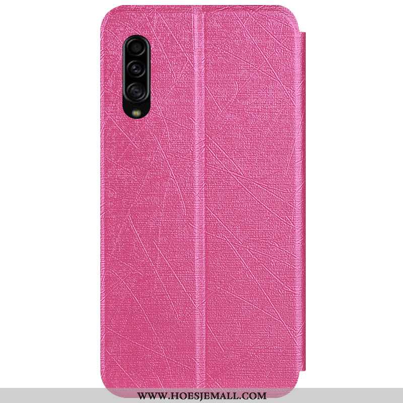 Hoesje Samsung Galaxy A90 5g Leren Zacht Roze Bescherming Ster Mobiele Telefoon