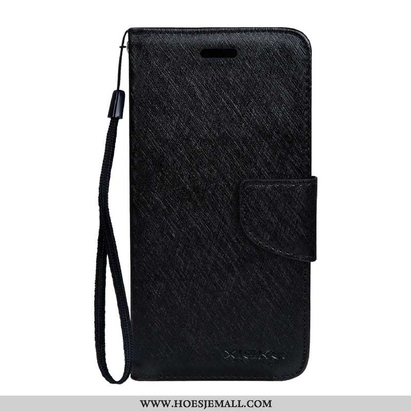 Hoesje Samsung Galaxy Note 10 Lite Bescherming Leren Patroon Mobiele Telefoon Hoes Folio Zwarte