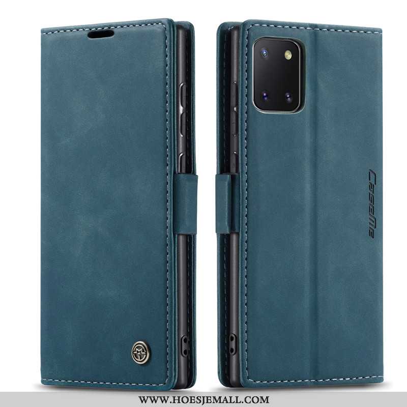 Hoesje Samsung Galaxy Note 10 Lite Leren Scheppend Khaki Mobiele Telefoon Anti-fall Ster