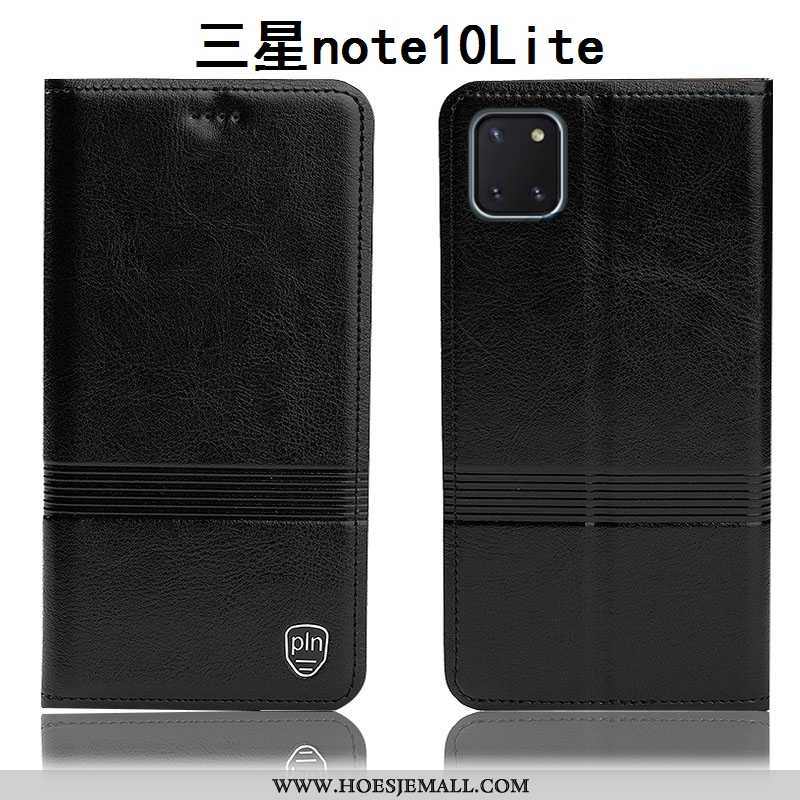 Hoesje Samsung Galaxy Note 10 Lite Echt Leer Bescherming Hoes Folio Ster Bruin Mobiele Telefoon Brui