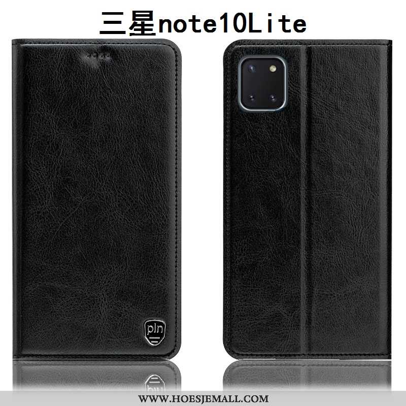 Hoesje Samsung Galaxy Note 10 Lite Echt Leer Patroon Folio Mobiele Telefoon All Inclusive Anti-fall 