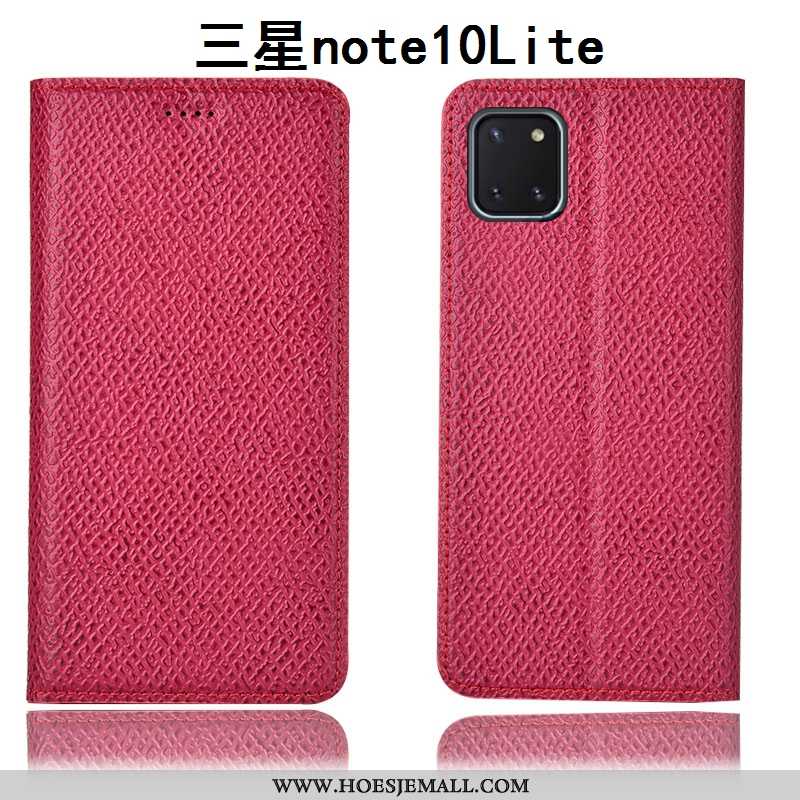 Hoesje Samsung Galaxy Note 10 Lite Bescherming Echt Leer Anti-fall Patroon Mobiele Telefoon Ster Don