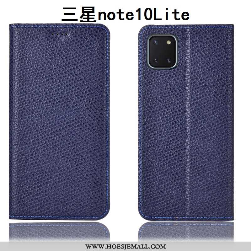 Hoesje Samsung Galaxy Note 10 Lite Bescherming Echt Leer Anti-fall Patroon Mobiele Telefoon Ster Don