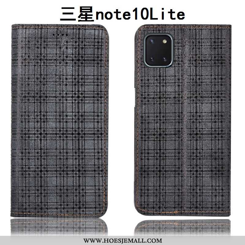 Hoesje Samsung Galaxy Note 10 Lite Bescherming Echt Leer Anti-fall Hoes All Inclusive Mobiele Telefo