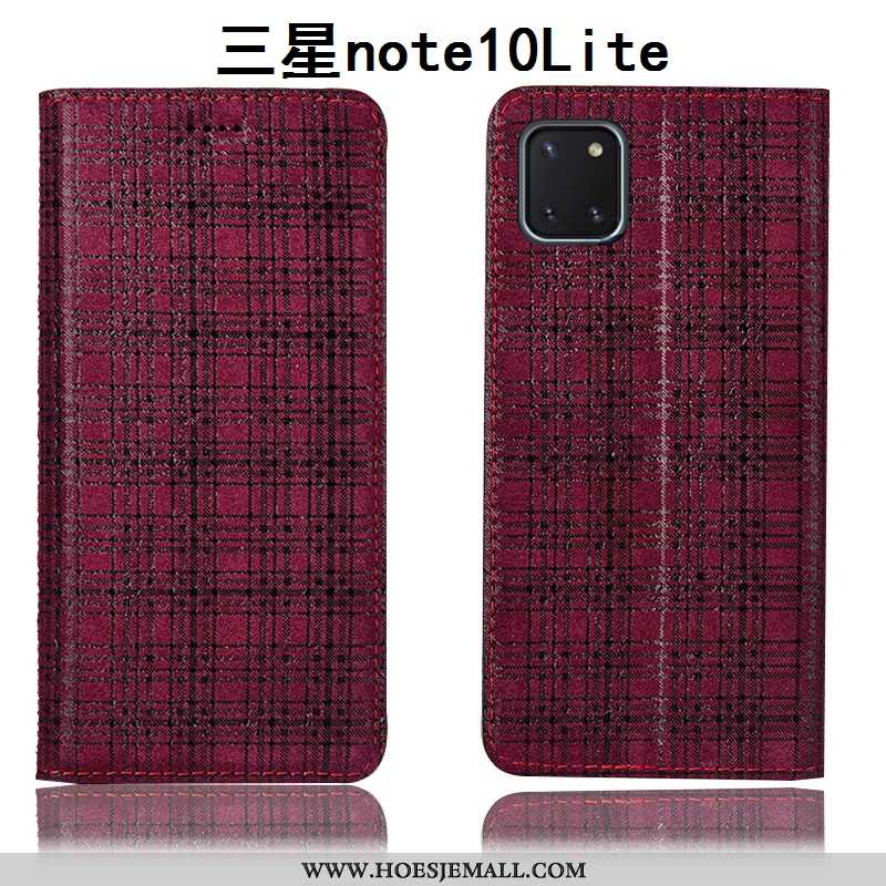 Hoesje Samsung Galaxy Note 10 Lite Bescherming Echt Leer Anti-fall Hoes All Inclusive Mobiele Telefo