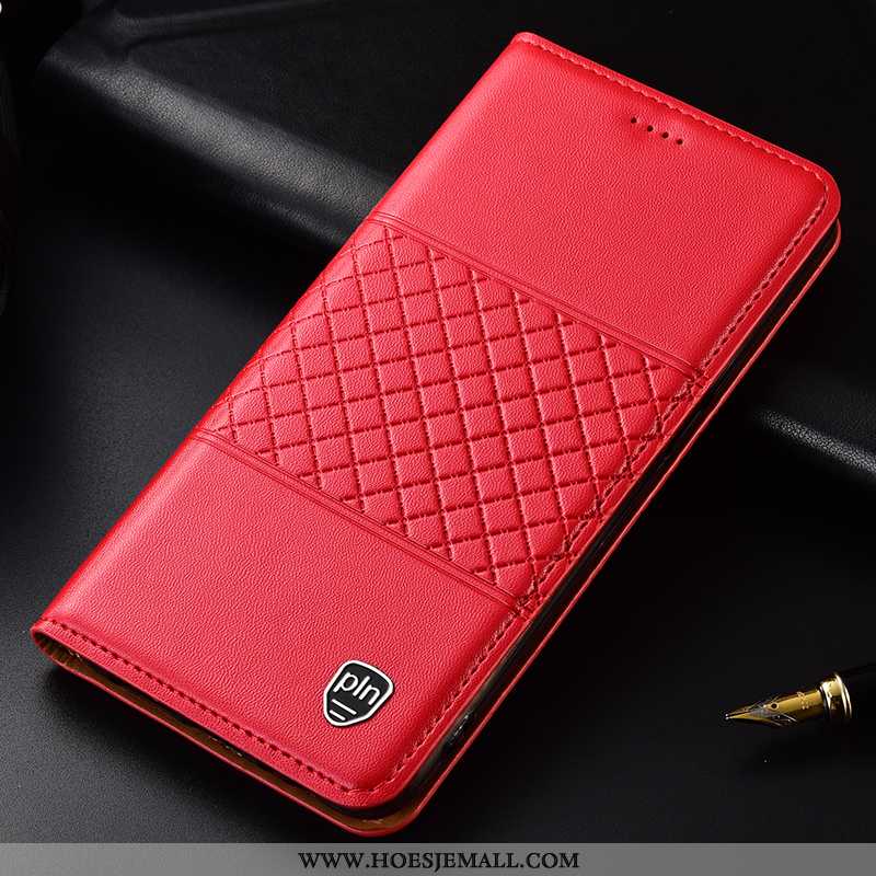 Hoesje Samsung Galaxy Note 10 Leren Bescherming Ster Hoes Anti-fall Geel Mobiele Telefoon