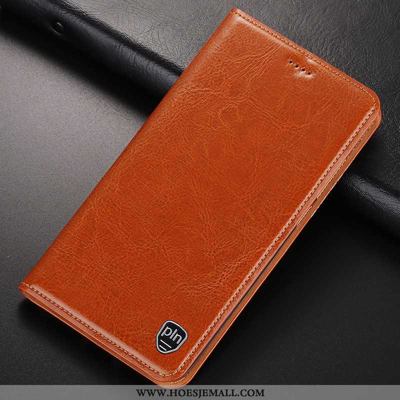 Hoes Samsung Galaxy Note 10 Patroon Bescherming Rood Leren Hoesje Folio