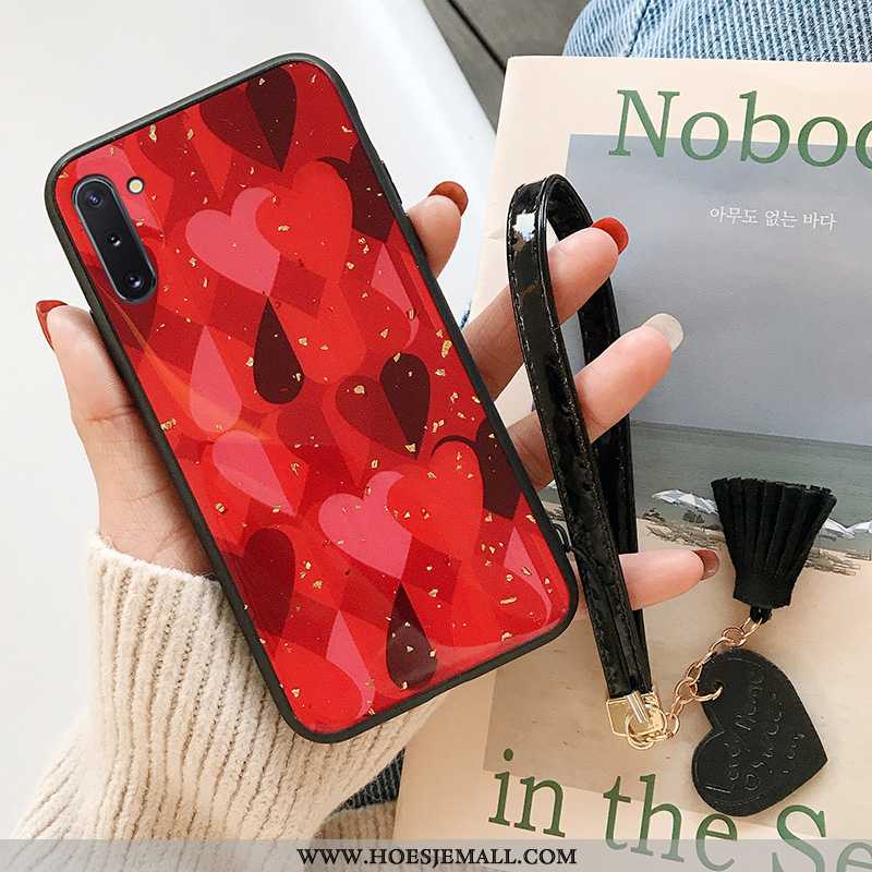 Hoes Samsung Galaxy Note 10 Bescherming Mooie Mobiele Telefoon Zacht Ster Rood