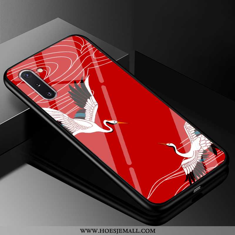 Hoes Samsung Galaxy Note 10 Siliconen Bescherming Kraan Hoesje Ster Rood Trend