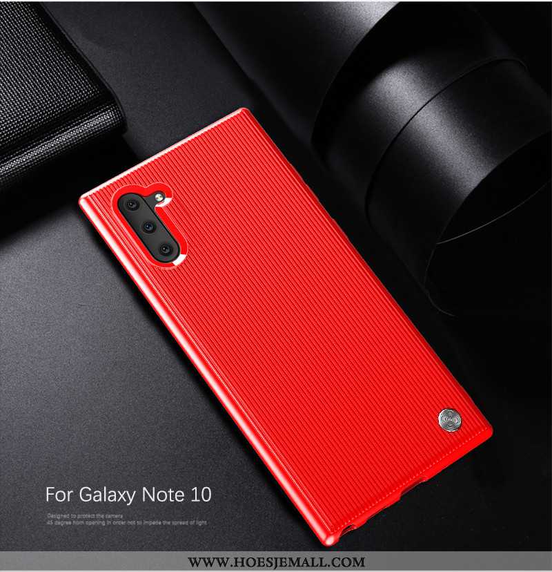 Hoesje Samsung Galaxy Note 10 Siliconen Bescherming Rood Licht Hoes Anti-fall Dun