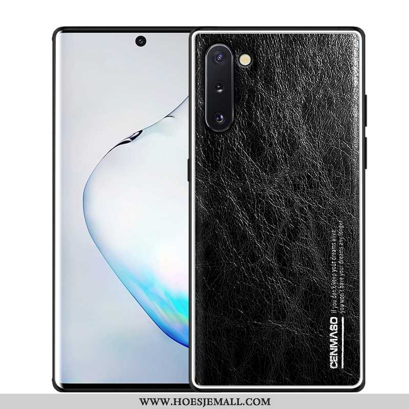 Hoes Samsung Galaxy Note 10 Dun Bescherming Mobiele Telefoon Leer Scheppend Groen