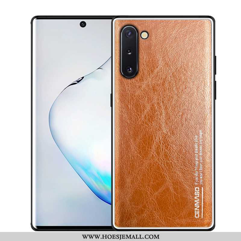 Hoes Samsung Galaxy Note 10 Dun Bescherming Mobiele Telefoon Leer Scheppend Groen