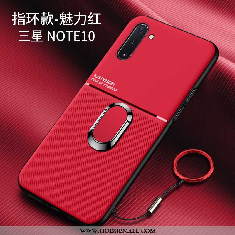 Hoesje Samsung Galaxy Note 10 Zacht Siliconen Hoes All Inclusive Hard Bescherming Anti-fall Rood
