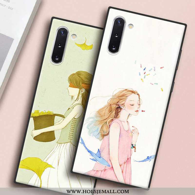 Hoes Samsung Galaxy Note 10 Bescherming Mini Eenvoudige Hoesje Ster Wind Witte