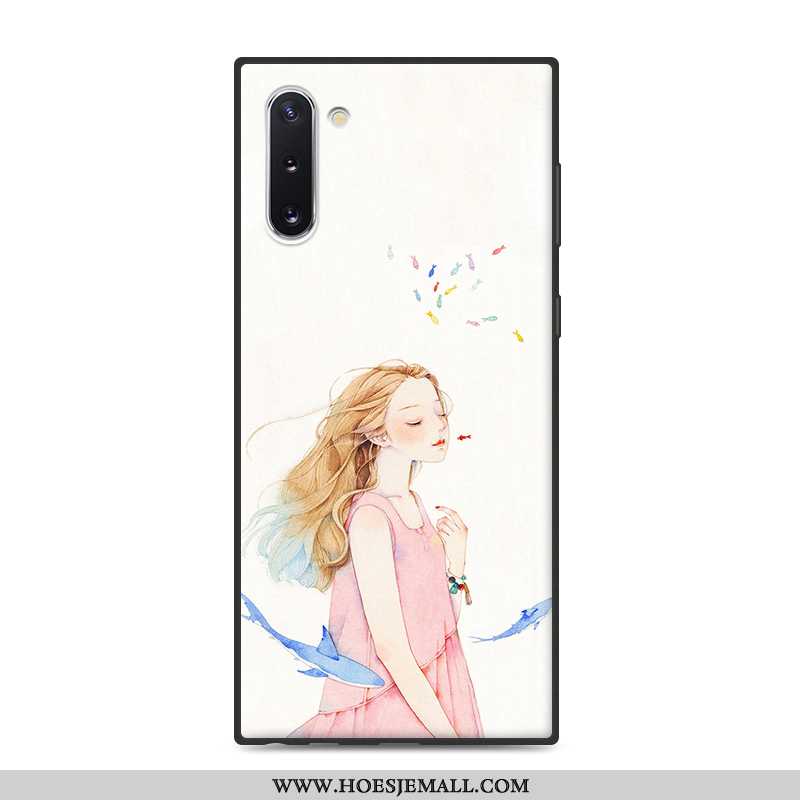 Hoes Samsung Galaxy Note 10 Bescherming Mini Eenvoudige Hoesje Ster Wind Witte