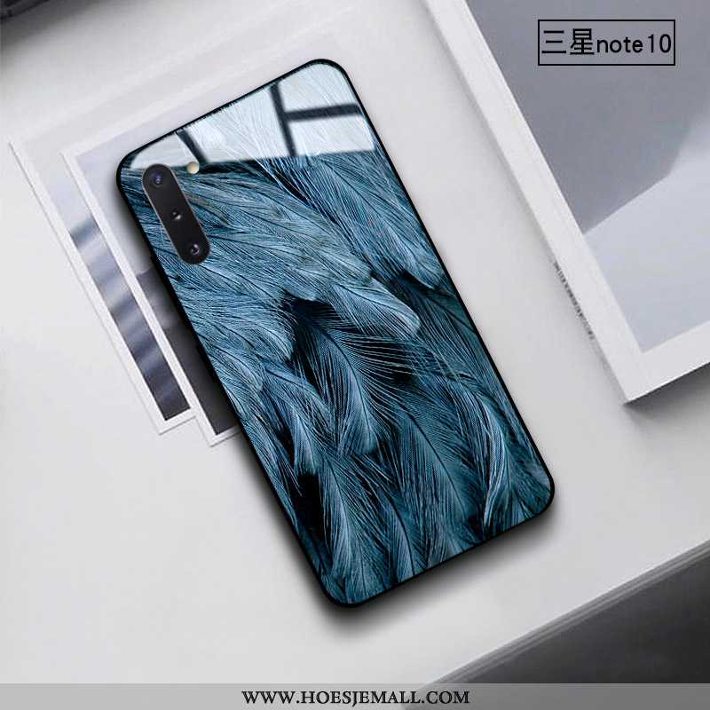 Hoesje Samsung Galaxy Note 10 Scheppend Glas Zwart All Inclusive Ster Persoonlijk Hoes Zwarte