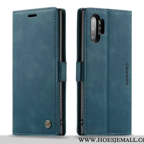 Hoesje Samsung Galaxy Note 10+ Leren Mode Eenvoudige Kaart Bescherming All Inclusive Nieuw Bruine