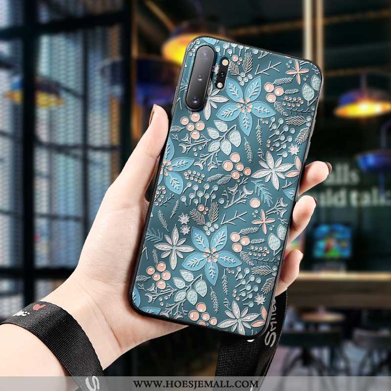 Hoesje Samsung Galaxy Note 10+ Dun Zacht Groen Trend Ster Bescherming Blauw Blauwe