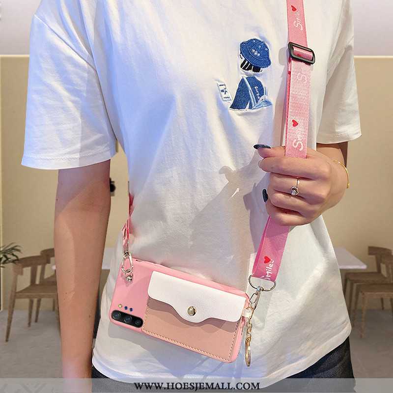 Hoes Samsung Galaxy Note 10+ Hanger Bescherming Anti-fall Ster Roze Mobiele Telefoon