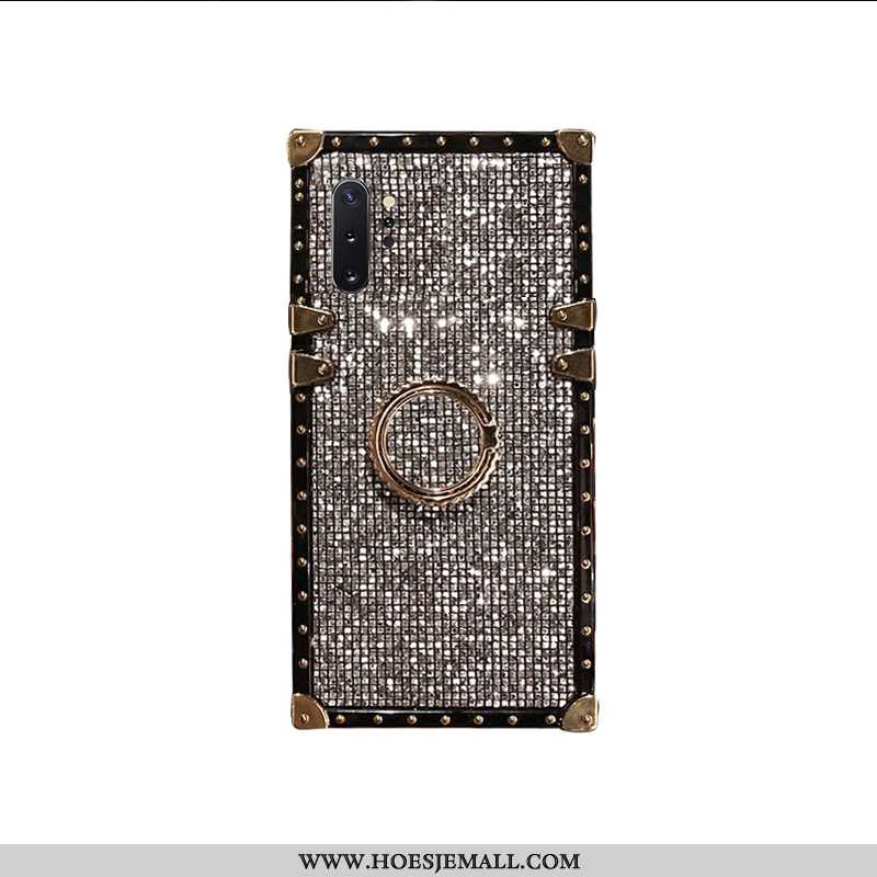 Hoesje Samsung Galaxy Note 10+ Skärmskydd Bescherming Ster Tempereren Mobiele Telefoon Roze Zwarte