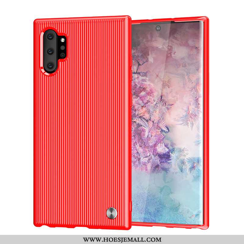 Hoes Samsung Galaxy Note 10+ Bescherming Patroon Mobiele Telefoon Net Red Trend Siliconen Rood