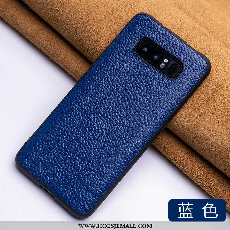 Hoesje Samsung Galaxy Note 8 Leren Luxe Pas Bescherming Dun Kwaliteit Mobiele Telefoon Rood