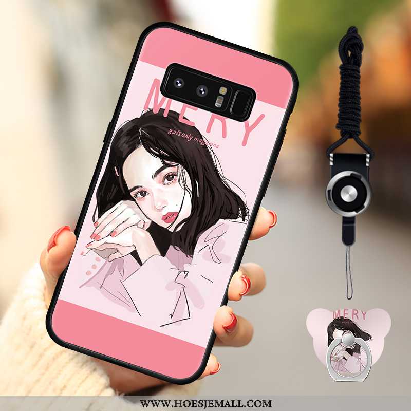 Hoes Samsung Galaxy Note 8 Bescherming Anti-fall Roze Hoesje Mobiele Telefoon Ster