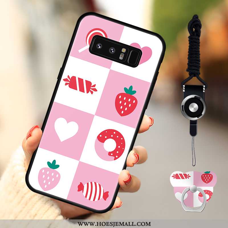 Hoes Samsung Galaxy Note 8 Bescherming Anti-fall Roze Hoesje Mobiele Telefoon Ster