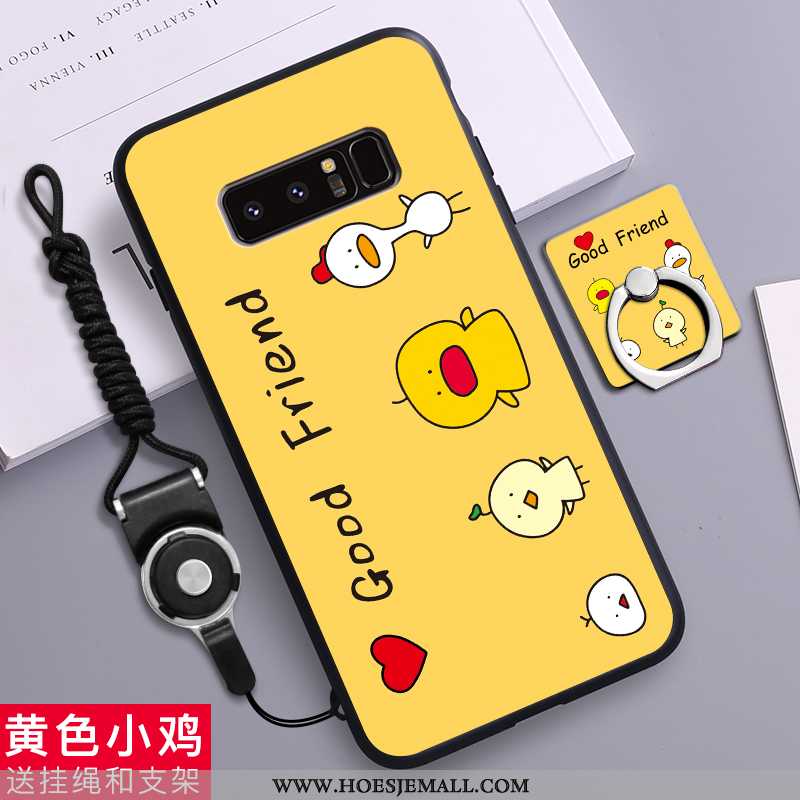 Hoesje Samsung Galaxy Note 8 Scheppend Spotprent Siliconen Trend Anti-fall All Inclusive Zacht Geel