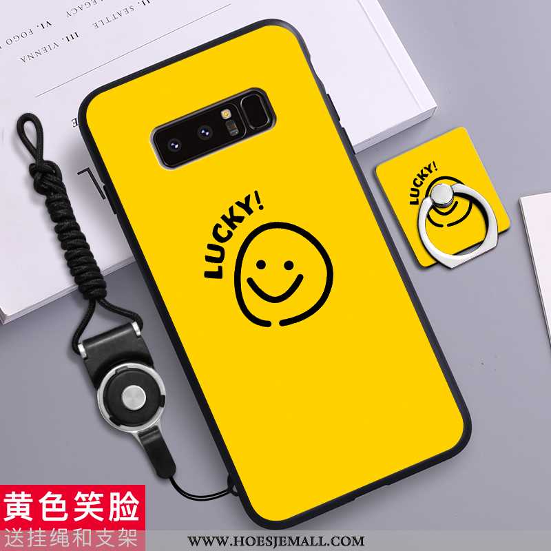 Hoesje Samsung Galaxy Note 8 Scheppend Spotprent Siliconen Trend Anti-fall All Inclusive Zacht Geel