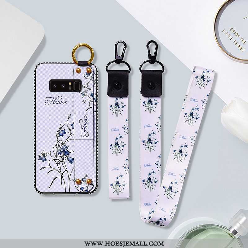 Hoes Samsung Galaxy Note 8 Hanger Trend All Inclusive Anti-fall Mobiele Telefoon Ster Zacht Witte