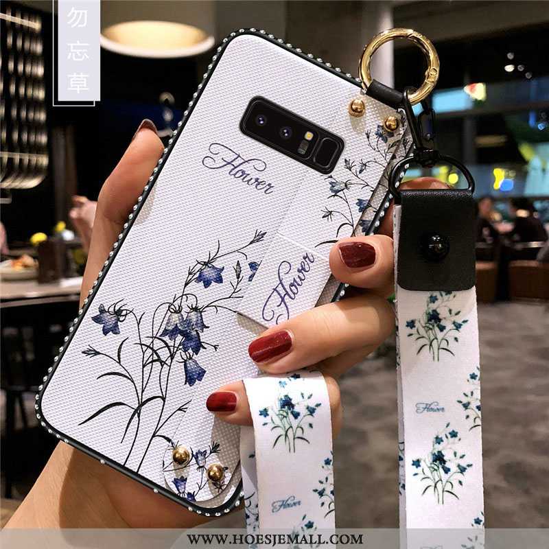 Hoes Samsung Galaxy Note 8 Hanger Trend All Inclusive Anti-fall Mobiele Telefoon Ster Zacht Witte