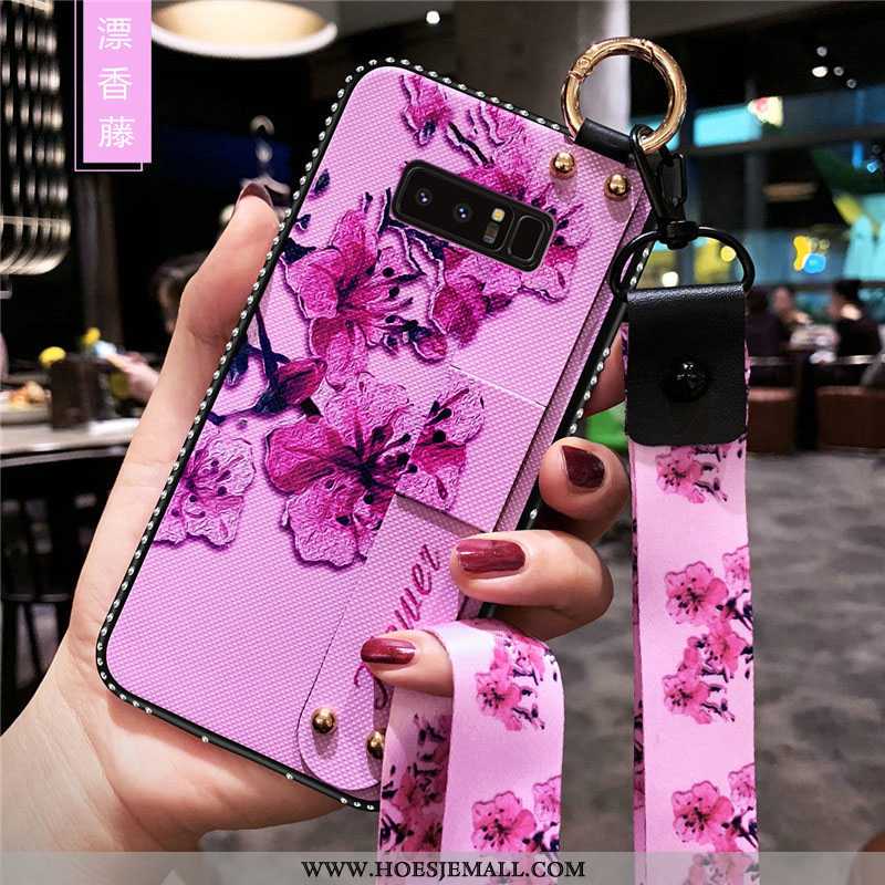 Hoes Samsung Galaxy Note 8 Hanger Trend All Inclusive Anti-fall Mobiele Telefoon Ster Zacht Witte