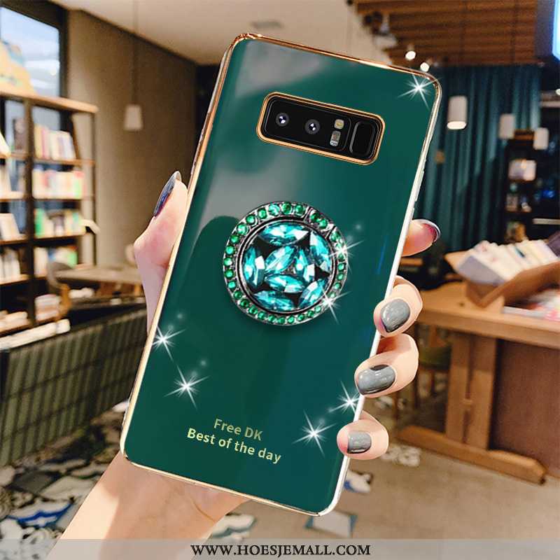 Hoesje Samsung Galaxy Note 8 Scheppend Trend Hoes All Inclusive Plating Dun Ster Groen