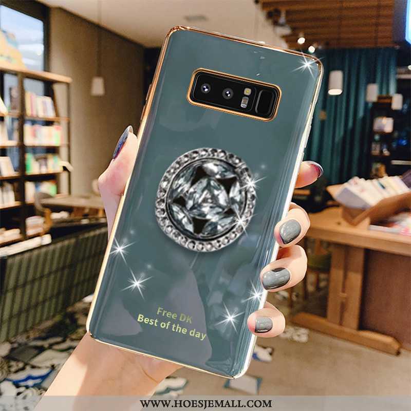 Hoesje Samsung Galaxy Note 8 Scheppend Trend Hoes All Inclusive Plating Dun Ster Groen