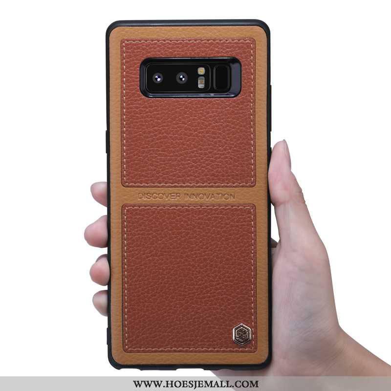 Hoesje Samsung Galaxy Note 8 Zacht Bescherming Persoonlijk Hoes Hard Mobiele Telefoon Bruin