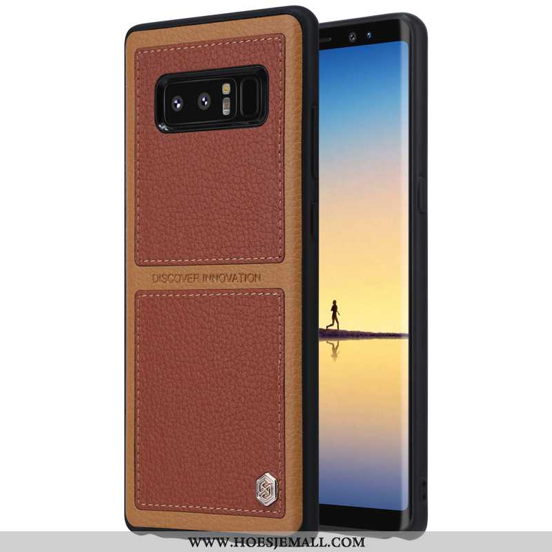 Hoesje Samsung Galaxy Note 8 Zacht Bescherming Persoonlijk Hoes Hard Mobiele Telefoon Bruin