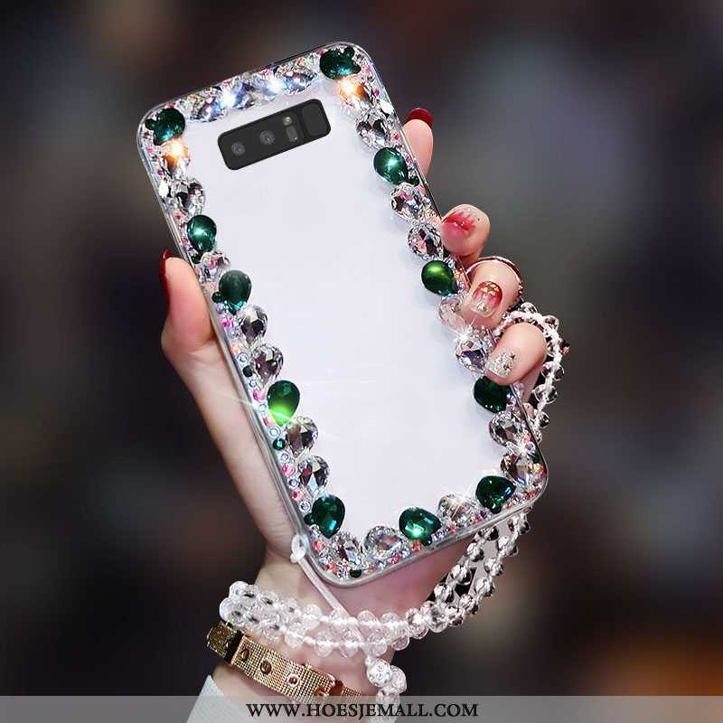 Hoesje Samsung Galaxy Note 8 Trend Met Strass Persoonlijk Doorzichtig Mobiele Telefoon Hard Ster Roz