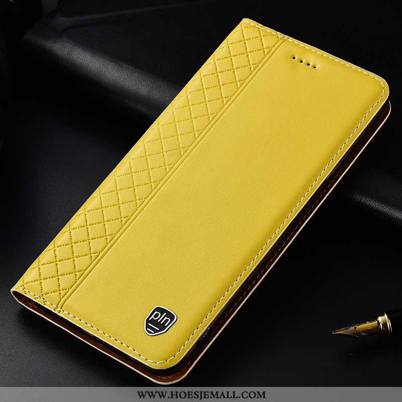 Hoesje Samsung Galaxy Note 8 Bescherming Leren Anti-fall Folio All Inclusive Mesh Hoes Geel