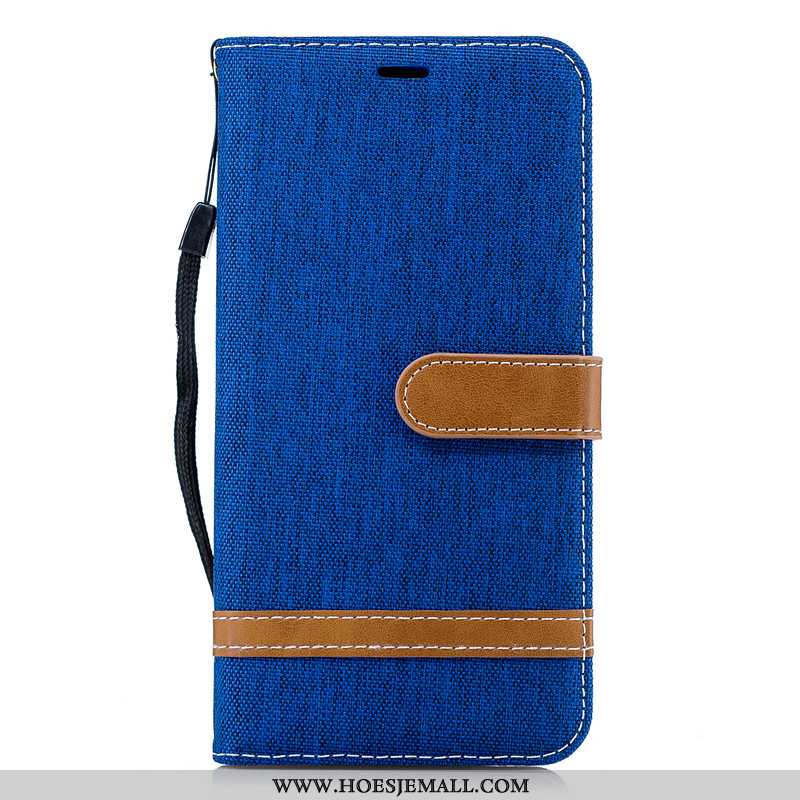 Hoes Samsung Galaxy Note 9 Bescherming Leren Hoesje Portemonnee Denim Mobiele Telefoon Rood Folio Ro