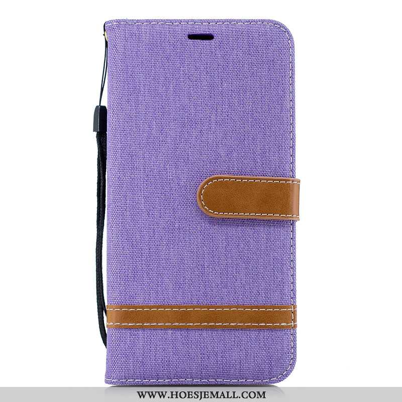 Hoes Samsung Galaxy Note 9 Bescherming Leren Hoesje Portemonnee Denim Mobiele Telefoon Rood Folio Ro