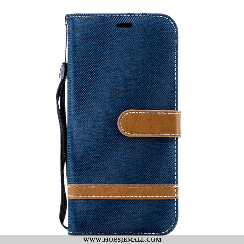 Hoes Samsung Galaxy Note 9 Bescherming Leren Hoesje Portemonnee Denim Mobiele Telefoon Rood Folio Ro